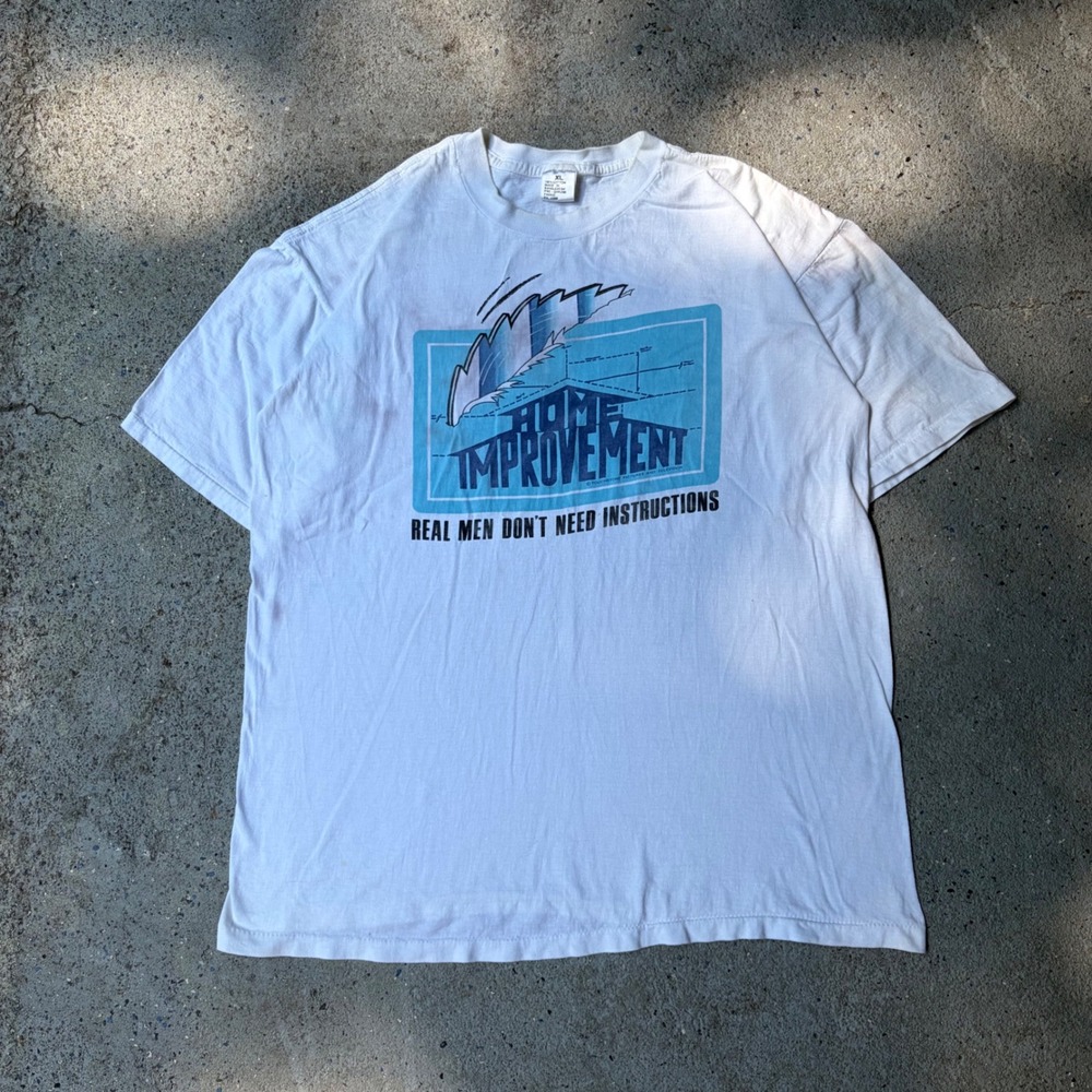 Vintage Home Improvement TV Show Promo Shirt Real Men Don't Need Instructions XL